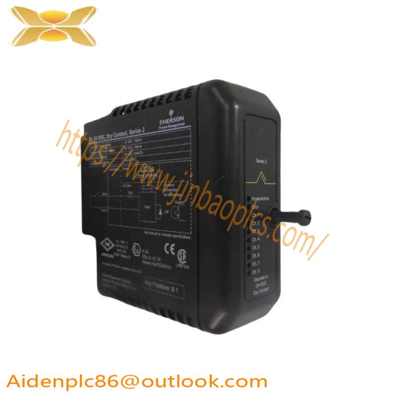 Emerson KJ3201X1-BA1 12P2535X042 DI 8-Channel 24 VDC DRY CONTACT
