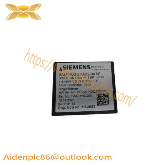Siemens 6AU1400-2PA02-0AA0 Flash Card
