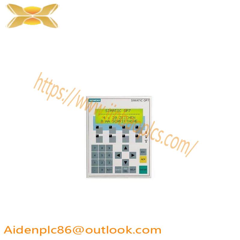 SIEMENS 6AV3607-1JC00-0AX1 Operator Panel OP7/PP LC Display