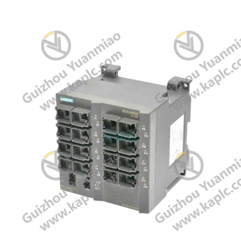 SIEMENS SCALANCE XC116 Redundant Power Supply, 16x 10/100 Mbit/s RJ45 Ports, Profinet Compliant
