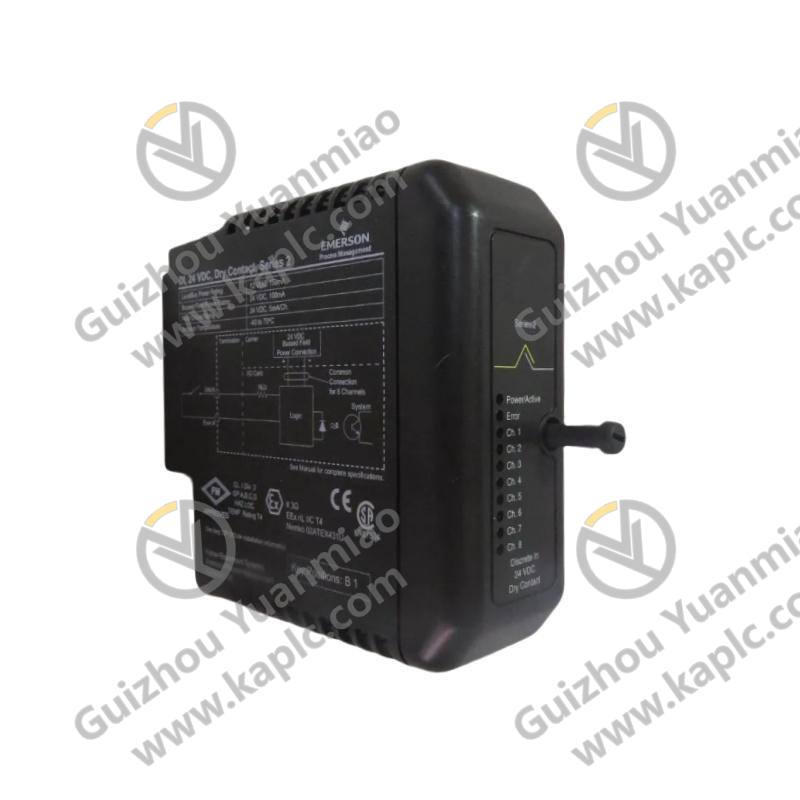 Emerson KJ3201X1-BA1 | 12P2535X042 | DI Module | 8-Channel | 24 VDC | Dry Contact