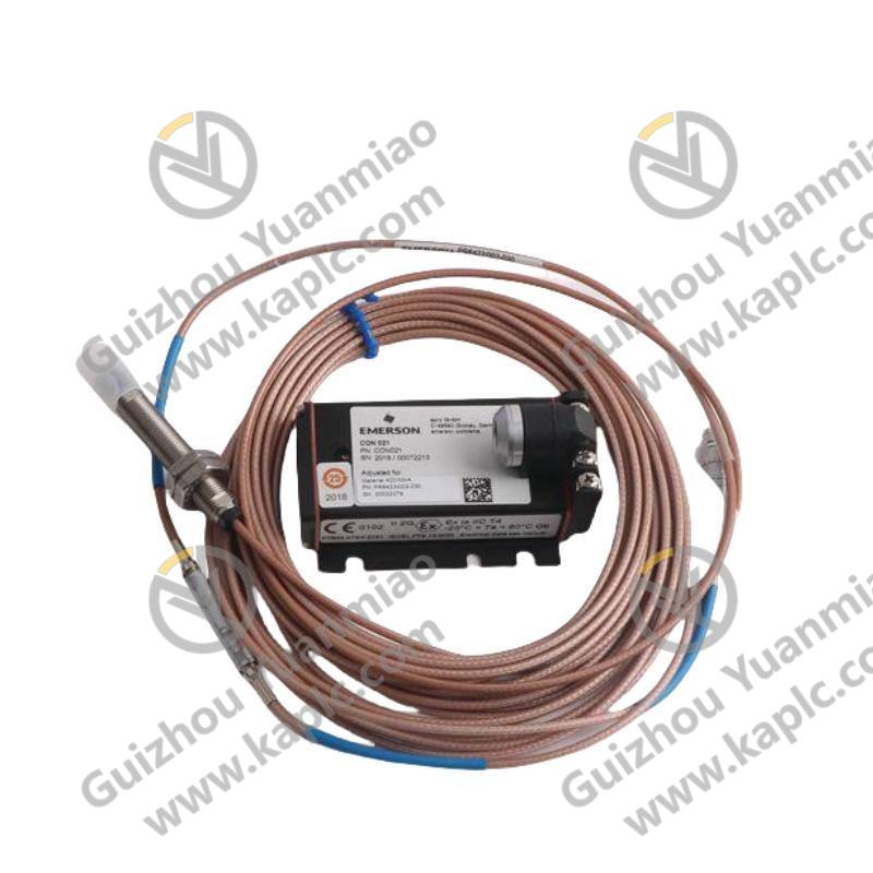Emerson PR6423/002-131 CON021 Eddy Current Displacement Sensor: Precision Measurement for Industrial