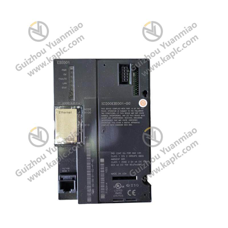 GE IC200EBI001 Ethernet Network Interface Unit - High-Speed Connectivity for Industrial PLC Systems