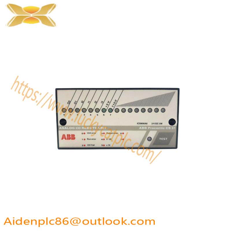 ABB ICSM06A6 FPR3350601R1062 Analog I/O Remote Unit