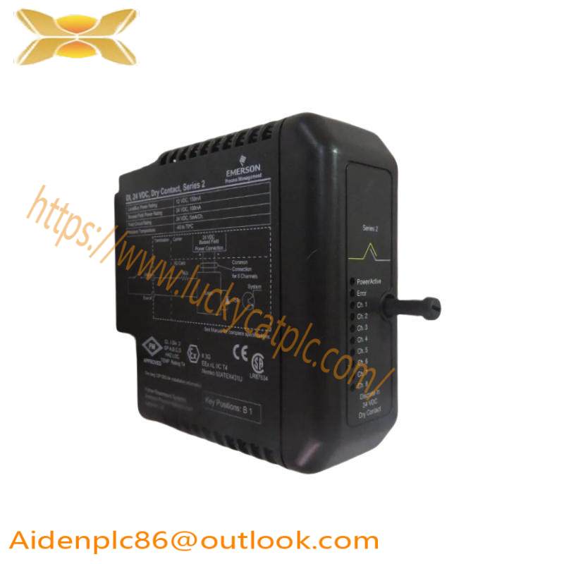 Emerson KJ3201X1-BA1 12P2535X042 DI 8-Channel 24 VDC DRY CONTACT