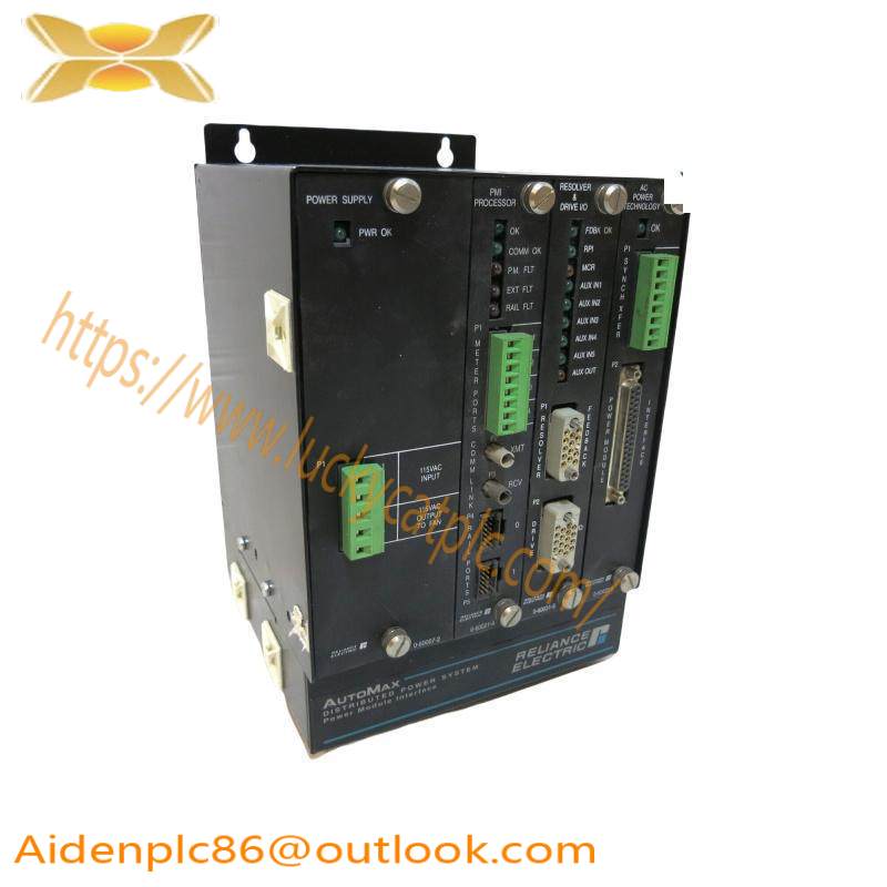RELIANCE ELECTRIC 805401-3S Slot Rack w/ Cards Power Supply PMI Processor