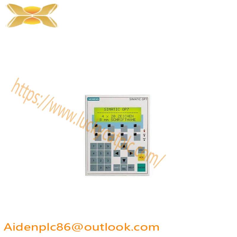 SIEMENS 6AV3607-1JC00-0AX1 Operator Panel OP7/PP LC Display