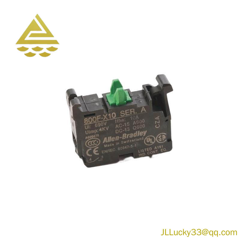 Contact Block 800F-X10 Contact Block, 22.5mm, Plastic, 1 Normally Open