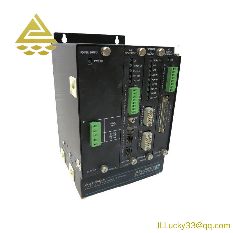 RELIANCE ELECTRIC 805401-3S Slot Rack w/ Cards Power Supply PMI Processor