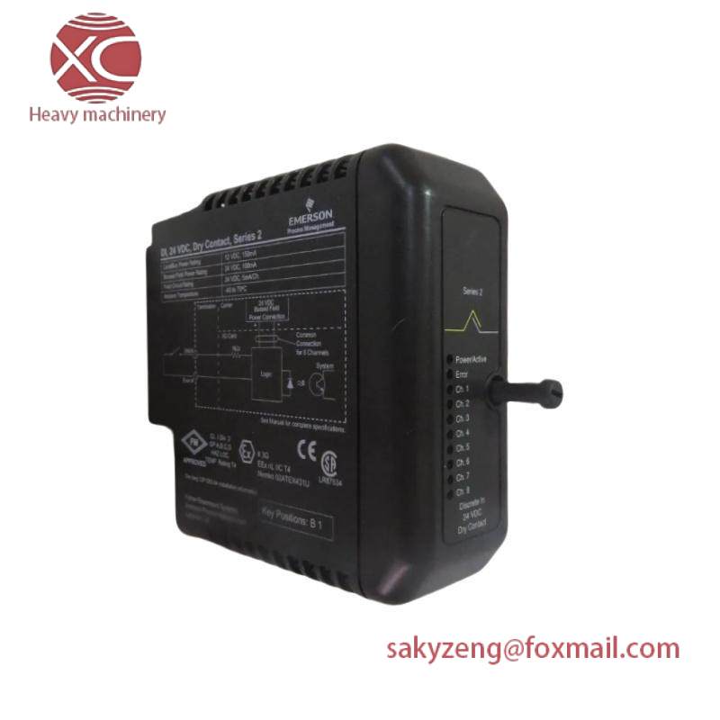 Emerson KJ3201X1-BA1 12P2535X042 DI 8-Channel 24 VDC DRY CONTACT