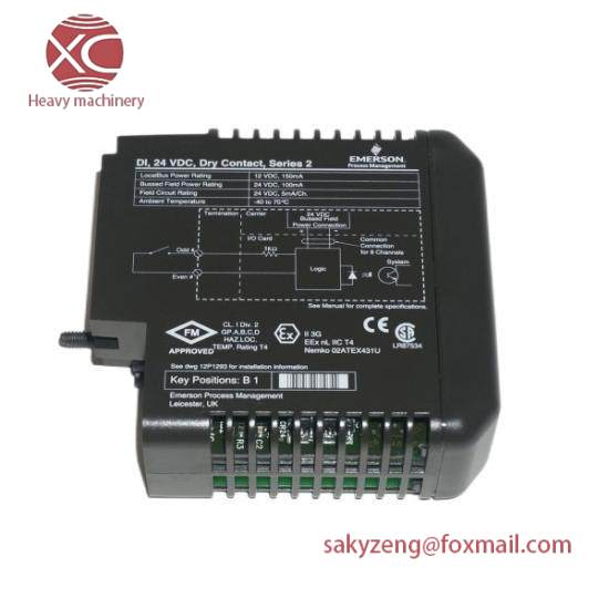 EMERSON KJ3201X1-BA1 12P253X52 Discrete Input Card