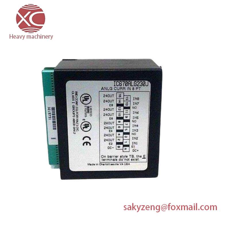 GE IC670ALG230 Analog Input Current 8 Channel Module