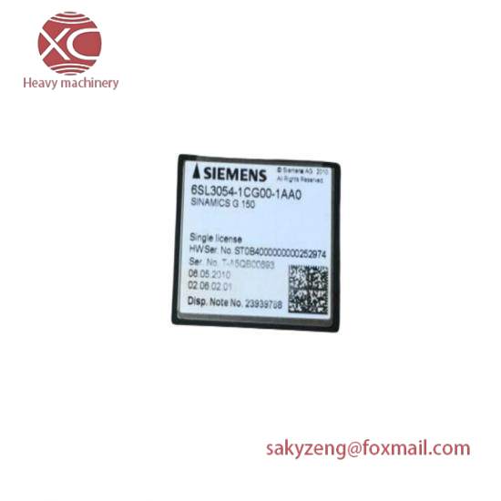 Siemens 6SL3 054-1CG00-1AA0 Compact Flash Card