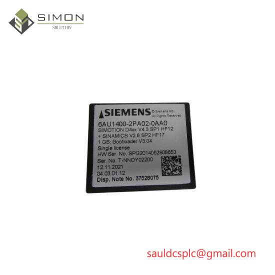 Siemens 6AU1400-2PA02-0AA0 Flash Card