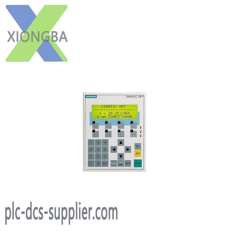 SIEMENS 6AV3607-1JC00-0AX1 Operator Panel OP7/PP LC Display