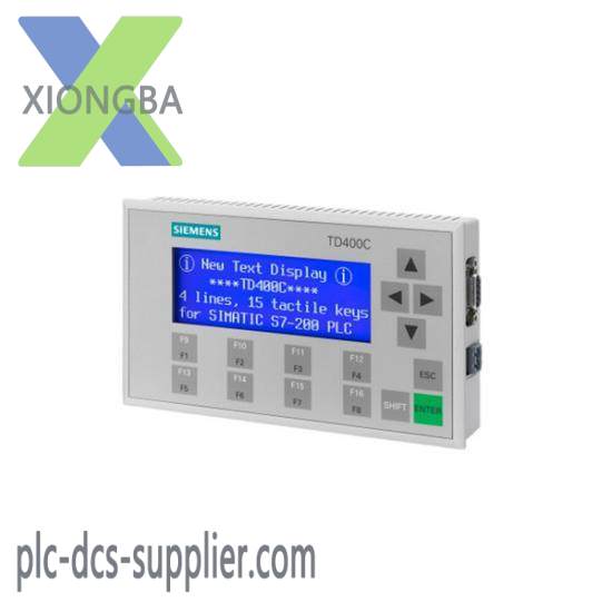 SIEMENS 6AV6 640-0AA00-0AX0 TD400C text display