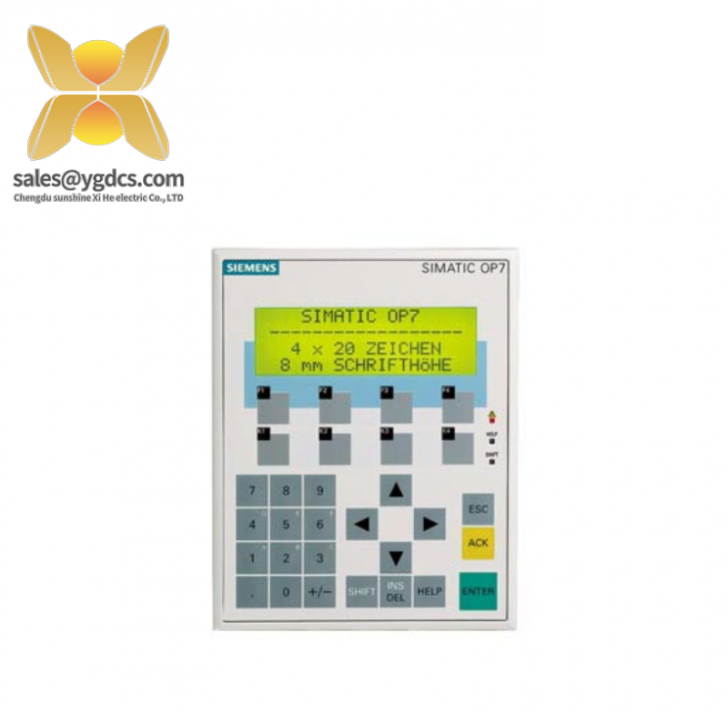 SIEMENS 6AV3607-1JC20-0AX1 Operator Panel
