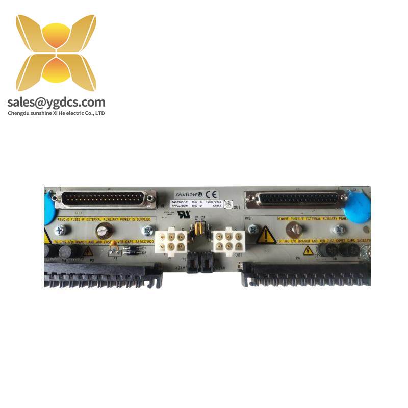 Emerson Ovation 3A99266G01 Local Input Output Transition Panel
