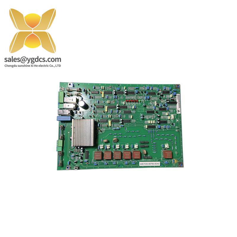 SIEMENS 6SE7036-0EF85-0EA0 PC BOARD ASSEMBLY