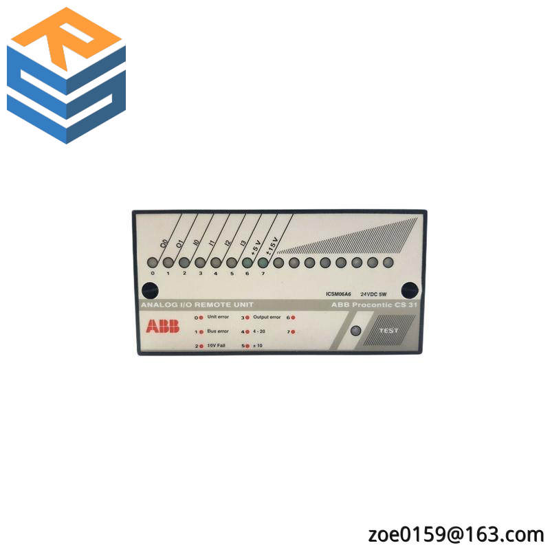 ABB ICSM06A6 FPR3350601R1062 Analog I/O Remote Unit