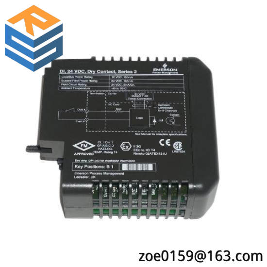 EMERSON KJ3201X1-BA1 12P253X52 Discrete Input Card