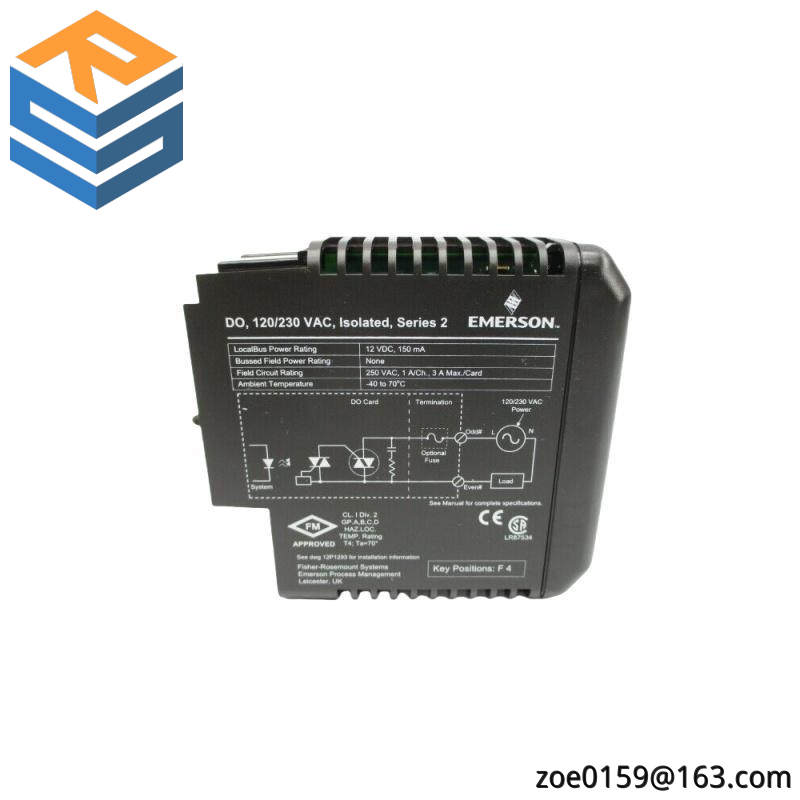Emerson KJ3209X1-BA1 12P3905X012 VE4002S2T1B1 OUTPUT MODULE
