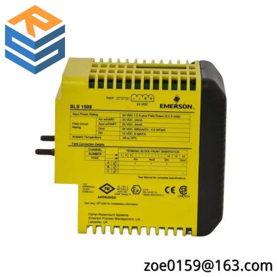 EMERSON SLS1508 KJ2201X1-BA1 12P3162X122 DeltaV SIS Smart Logic Solver