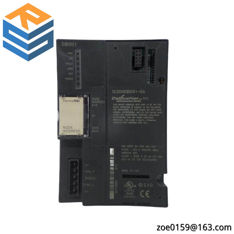 GE Fanuc IC200DBI001 (I/O) DeviceNet Network Interface Unit