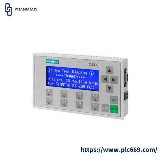 SIEMENS 6AV6 640-0AA00-0AX0 TD400C text display