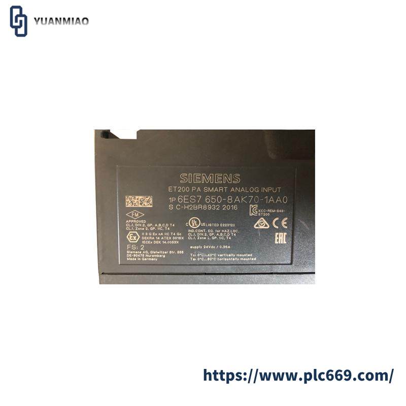 SIEMENS 6ES7650-8AK70-1AA0 Analog input module