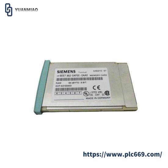 Siemens 6ES7 952-0AF00-0AA0  RAM Memory Card - 4MB