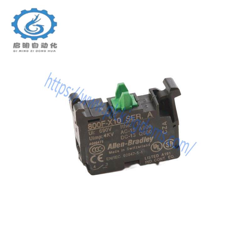 Contact Block 800F-X10 Contact Block, 22.5mm, Plastic, 1 Normally Open