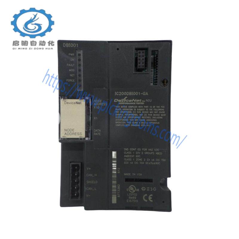 GE Fanuc IC200DBI001 (I/O) DeviceNet Network Interface Unit