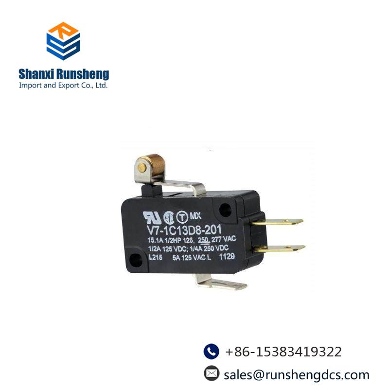 HONEYWELL V7-1C13D8-201 SPDT Roller Lever Microswitch 15 A, V7 Series