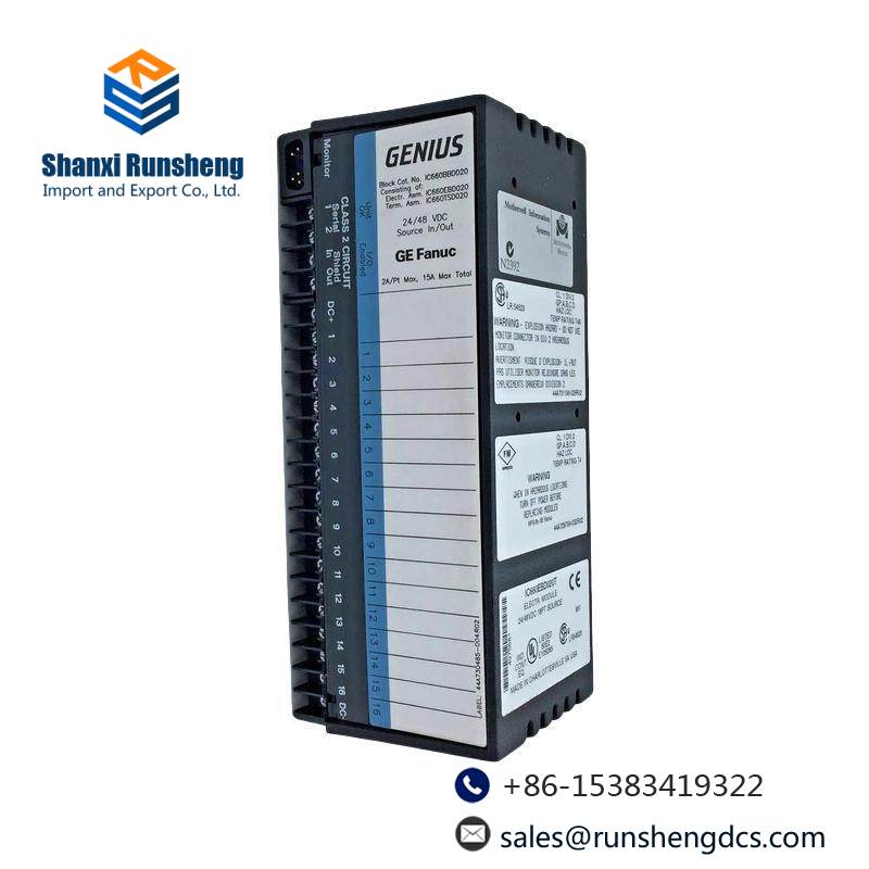 GE IC660BBD020 I/O Interface Block
