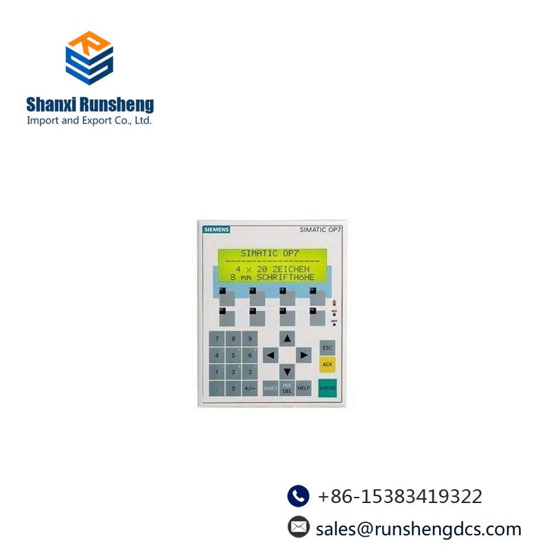 SIEMENS 6AV3607-1JC00-0AX1 Operator Panel OP7/PP LC Display