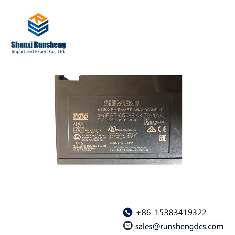 SIEMENS 6ES7650-8AK70-1AA0 Analog input module