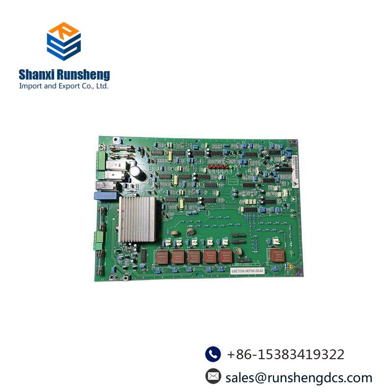 SIEMENS 6SE7036-0EF85-0EA0 PC BOARD ASSEMBLY
