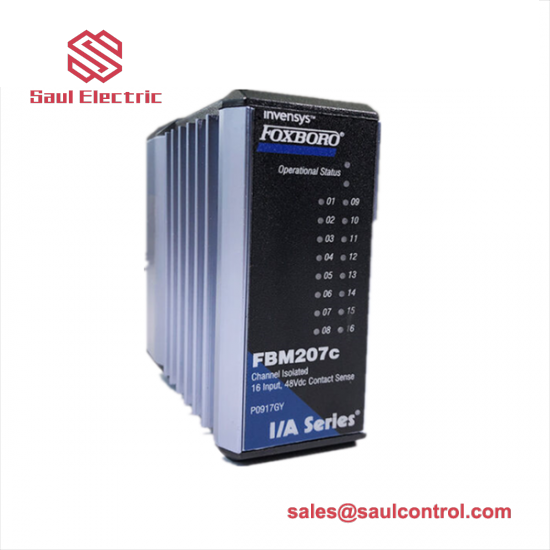 FOXBORO FBM207C P091GY 16 Channel 48Vdc Contact Input Interface Module