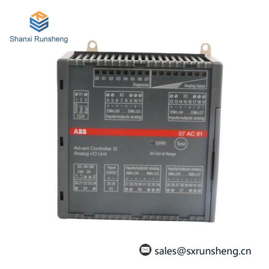 ABB 07AC91 GJR5252300R0101  Analog I/O Unit