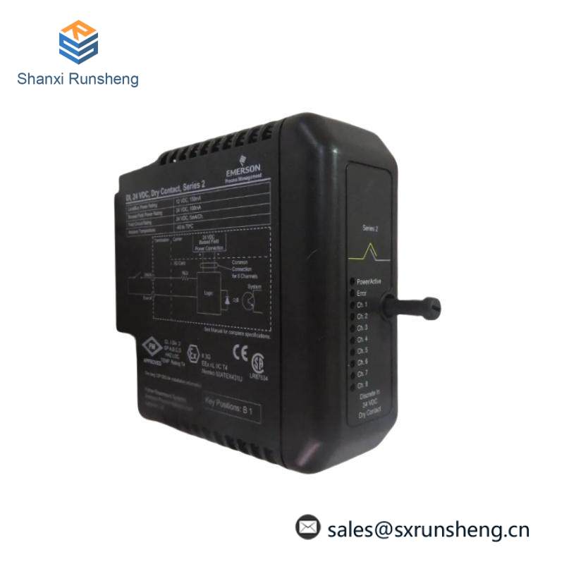 Emerson KJ3201X1-BA1 12P2535X042 DI 8-Channel 24 VDC DRY CONTACT
