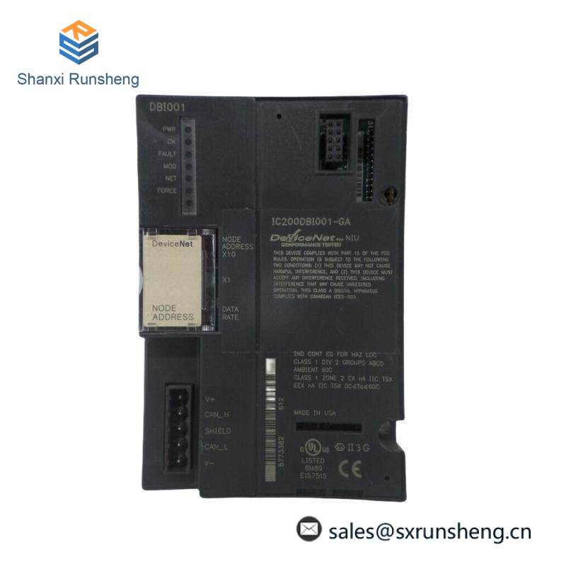 GE Fanuc IC200DBI001 (I/O) DeviceNet Network Interface Unit