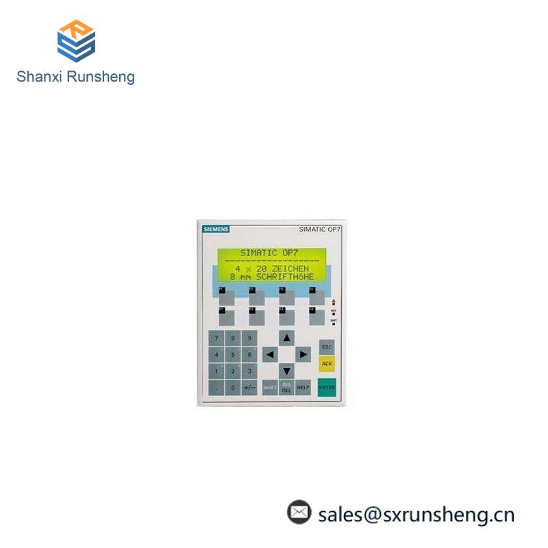 SIEMENS 6AV3607-1JC00-0AX1 Operator Panel OP7/PP LC Display