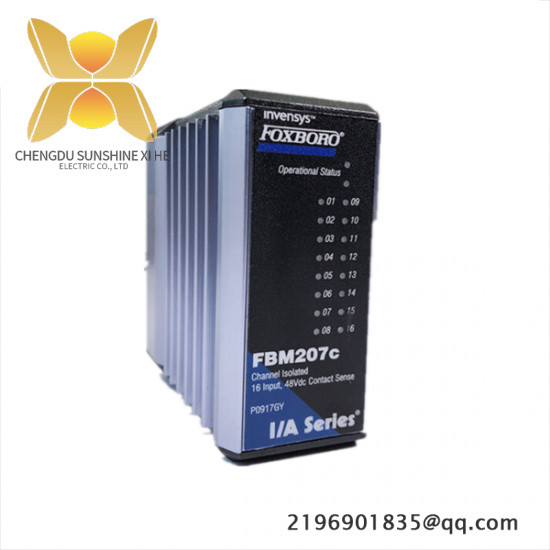 FOXBORO FBM207C P091GY 16 Channel 48Vdc Contact Input Interface Module