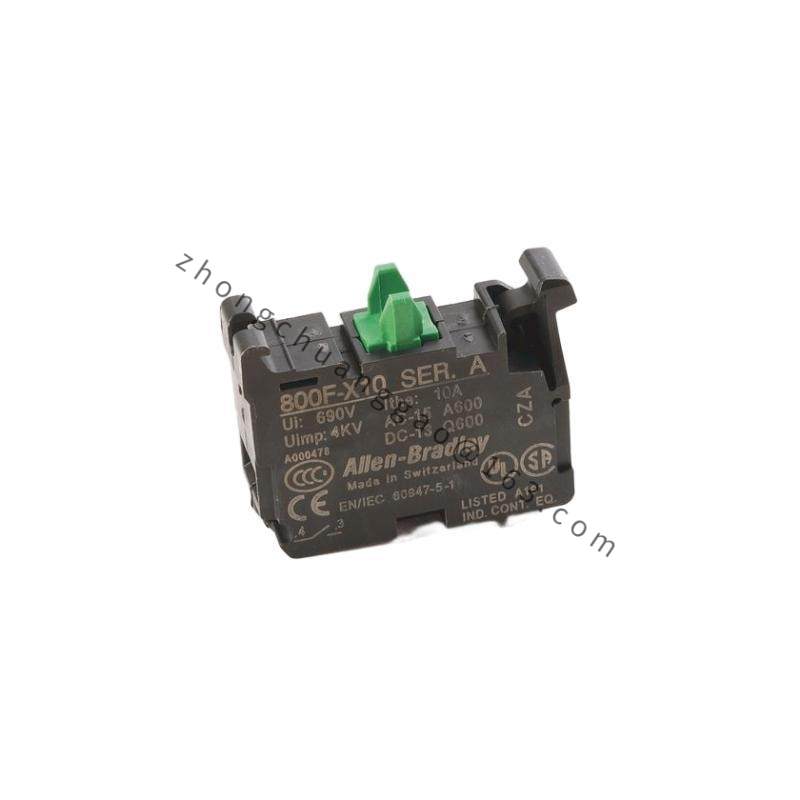 Contact Block 800F-X10 Contact Block, 22.5mm, Plastic, 1 Normally Open