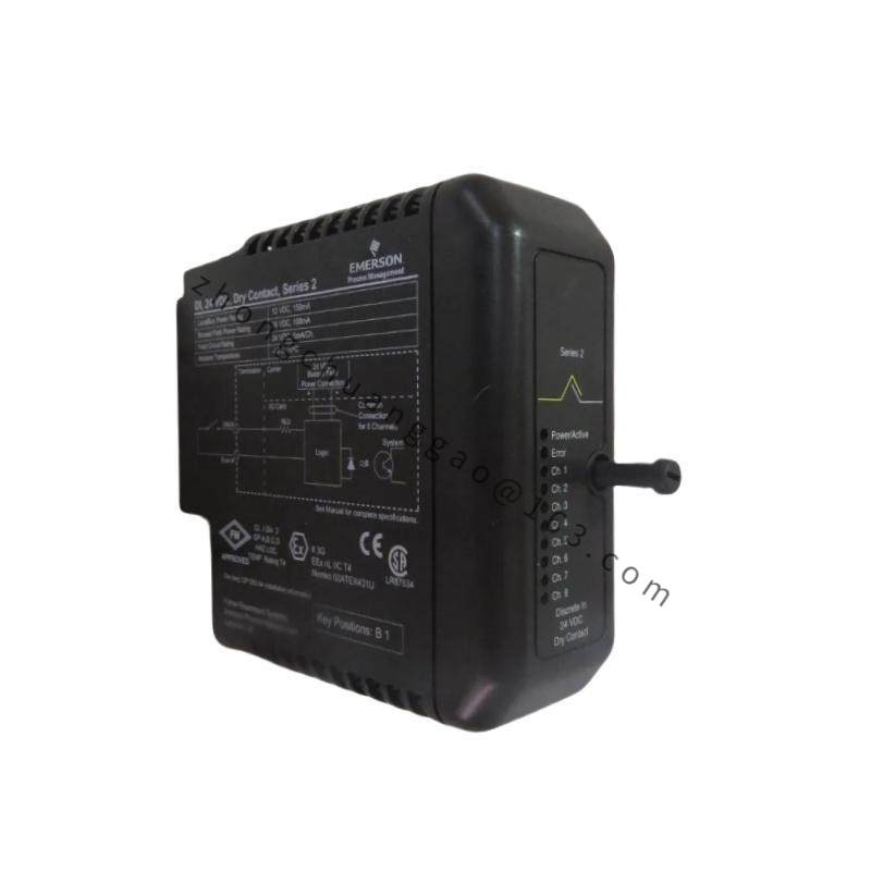 Emerson KJ3201X1-BA1 12P2535X042 DI 8-Channel 24 VDC DRY CONTACT